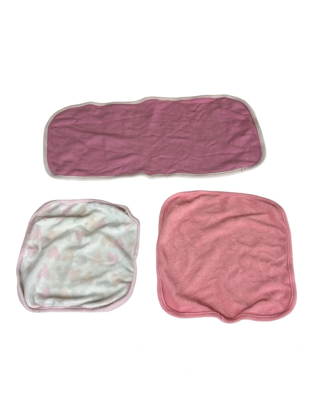 Pink-Trim Baby Hooded Towel + 3 Washcloths